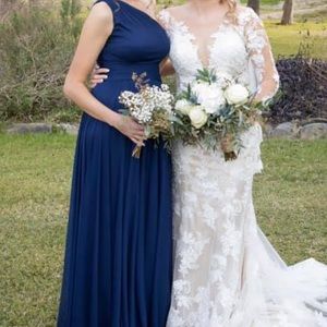 Marine (navy) bridesmaid dress
